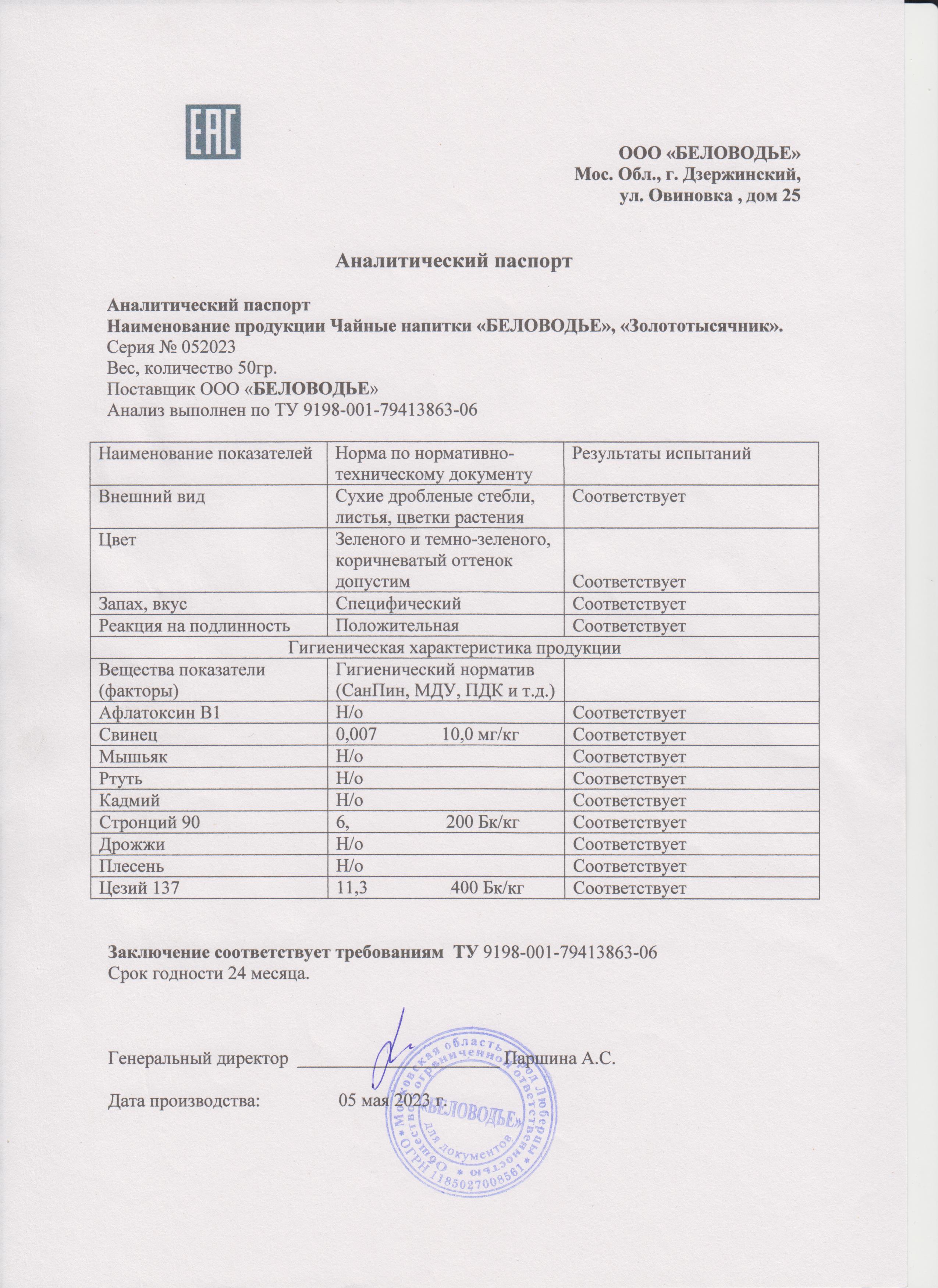 Паспорт №052023